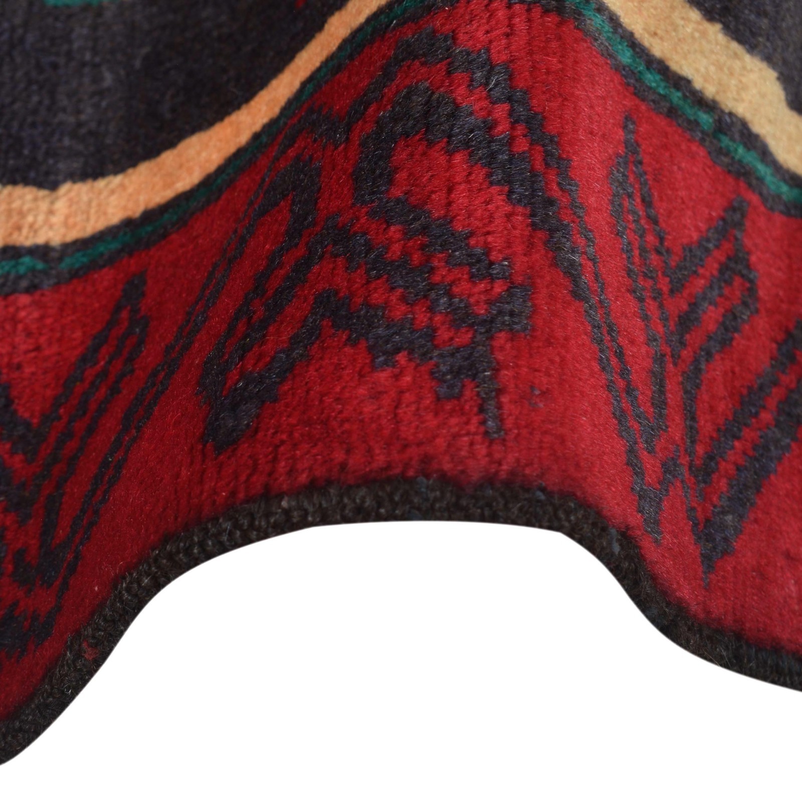 Tribal Afghan Pictorial Village Scenery Carpet Wool Rug Handmade 2’8×4’1ft 10255