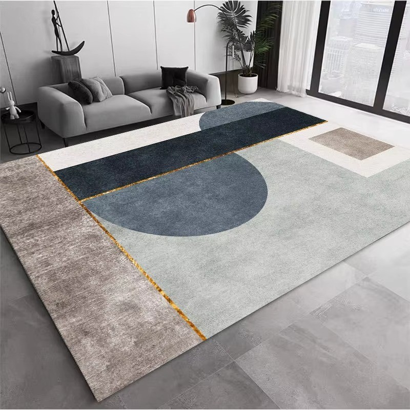 VIKAMA Nordic modern geometric large area anti-fouling crystal velvet carpet