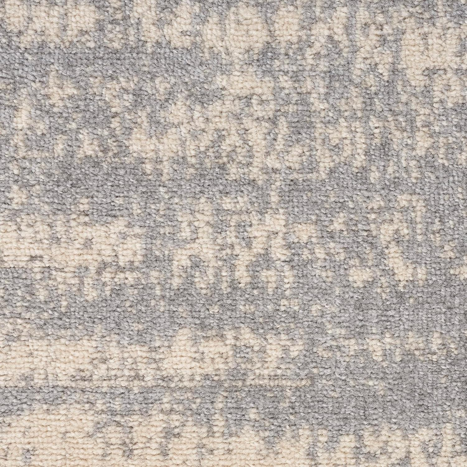 Nourison Home Nourison Essentials Grey Beige 6′ X 9′ Area Rug – Easy Clean, Non