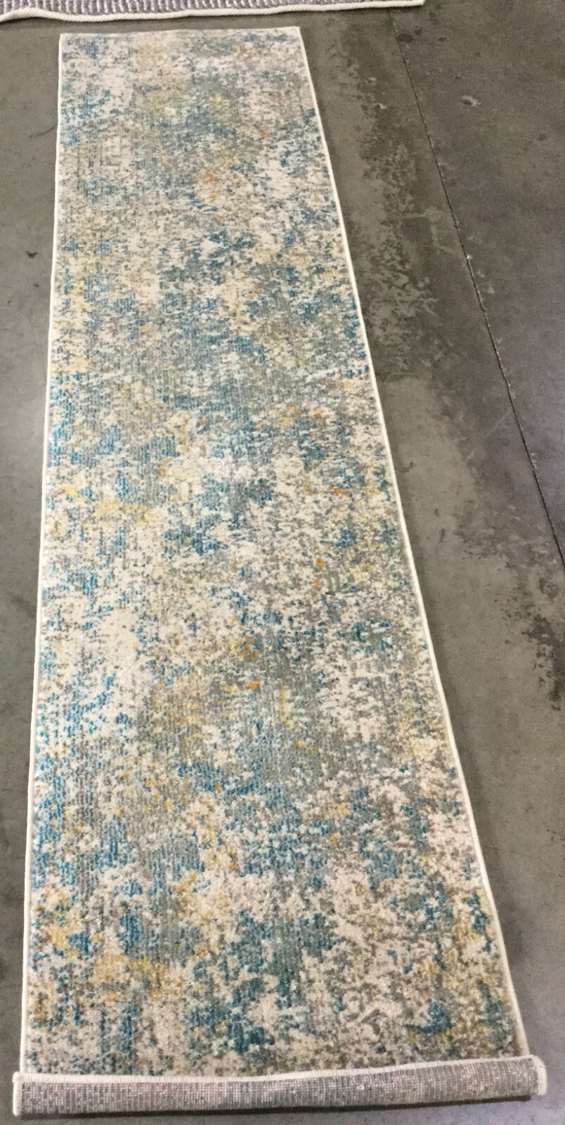 TEAL / GOLD 2′ X 8′ Flaw in Rug, Reduced Price 1172662751 MAD453K-28