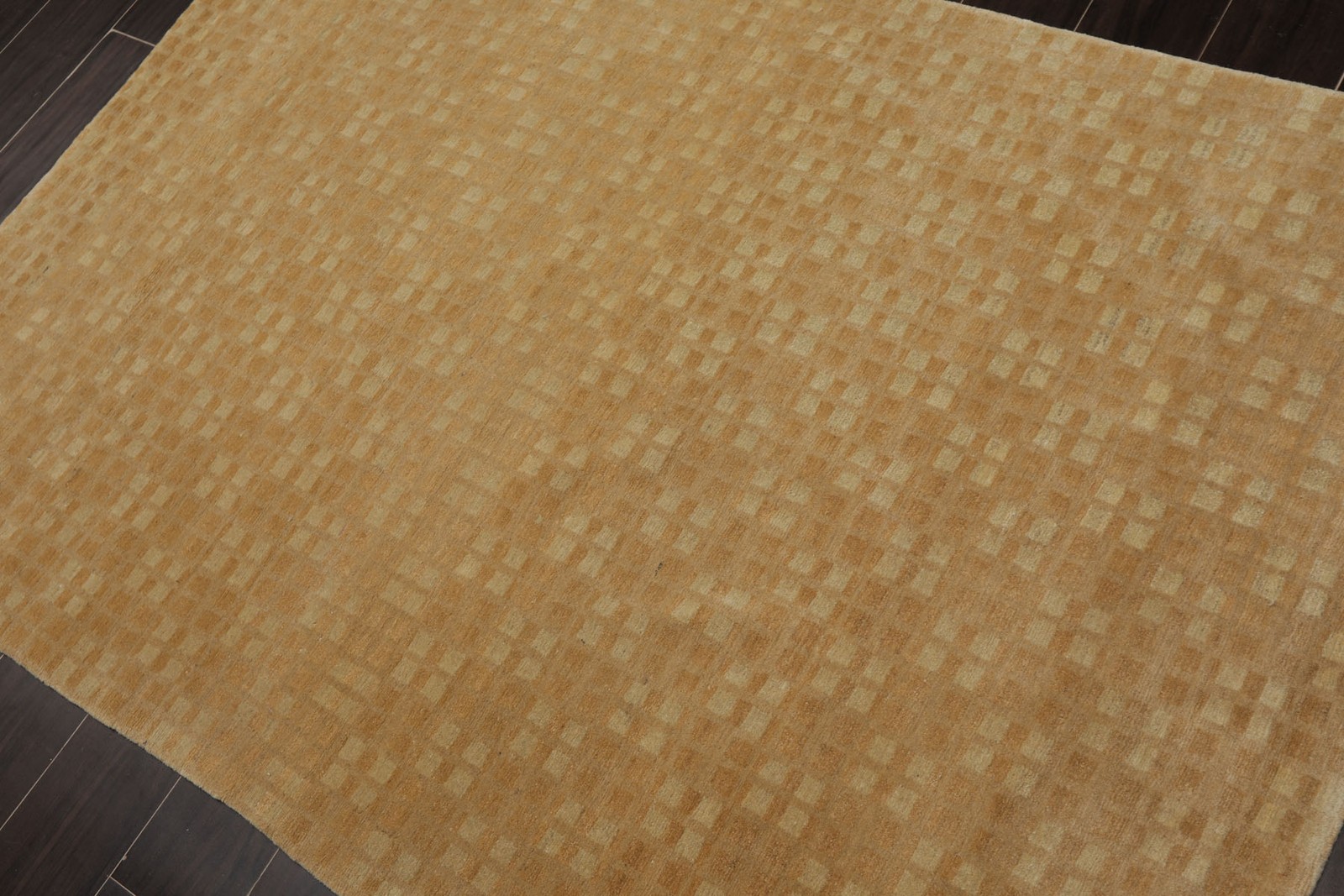 Michaelian & Kohlberg 4’1”x5’10” Hand Knotted Wool & Silk Beige Tibetan Rug