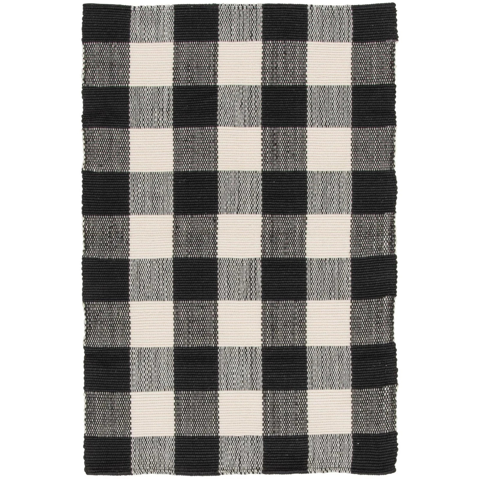 Mainstays 24″ x 36″ Black, White Outdoor Layering Rug.