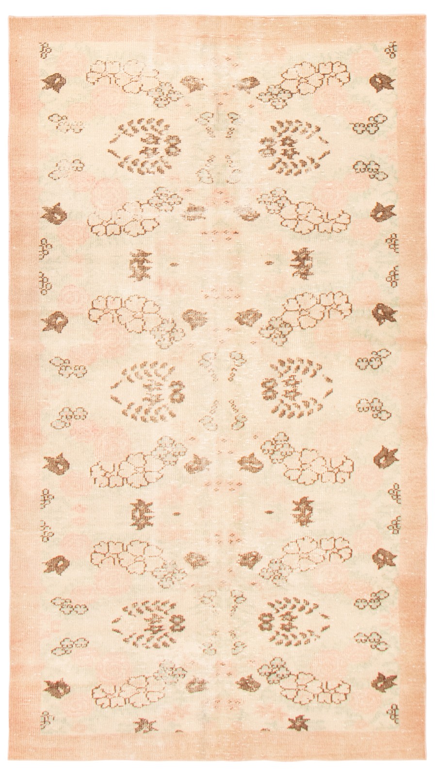 Vintage Hand-Knotted Area Rug 4’9″ x 8’9″ Traditional Oriental Wool Carpet